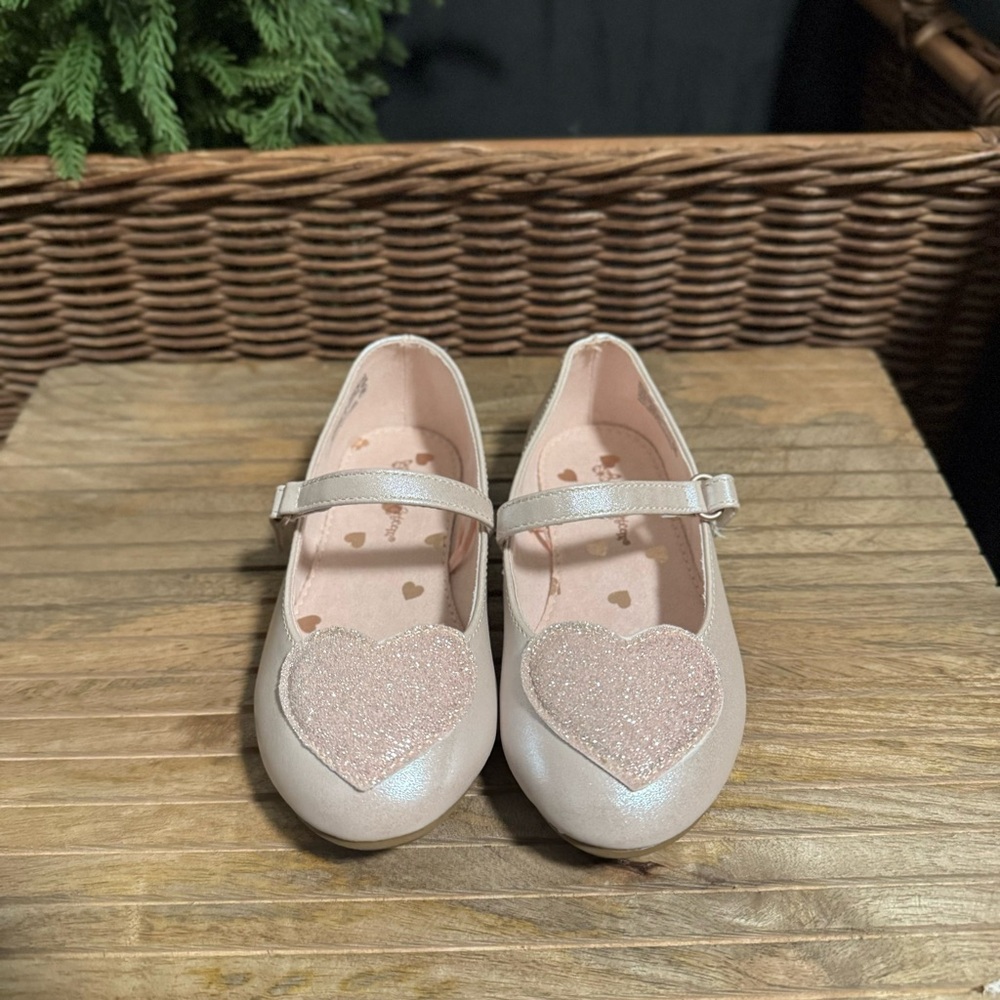 Glitter Heart Kids Shoes - Pink